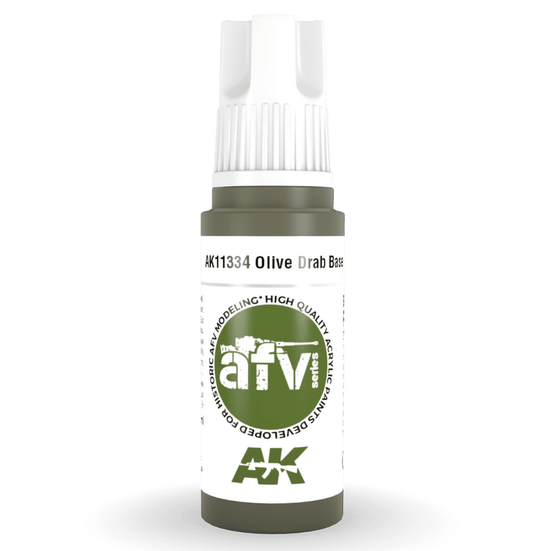 AK Interactive 3rd Gen Acrylic - Olive Drab Base 17ml AK11334