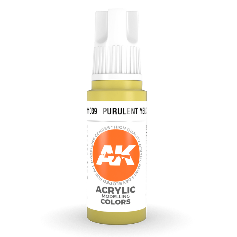 AK Interactive - 3rd Gen Acrylic - Purulent Yellow 17ml AK11039