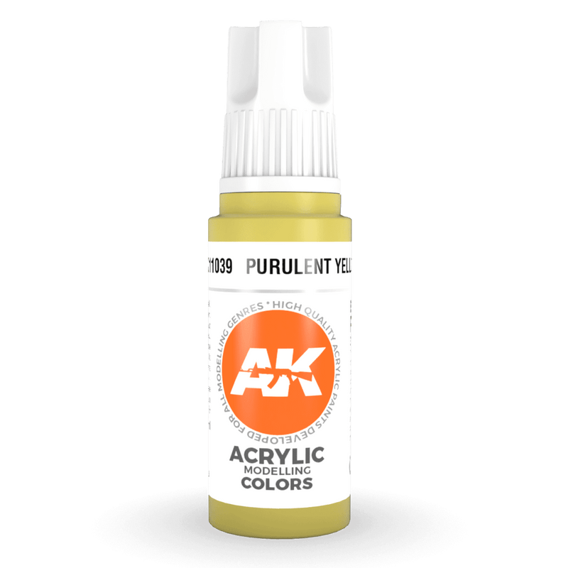 AK Interactive - 3rd Gen Acrylic - Purulent Yellow 17ml (AK11039)