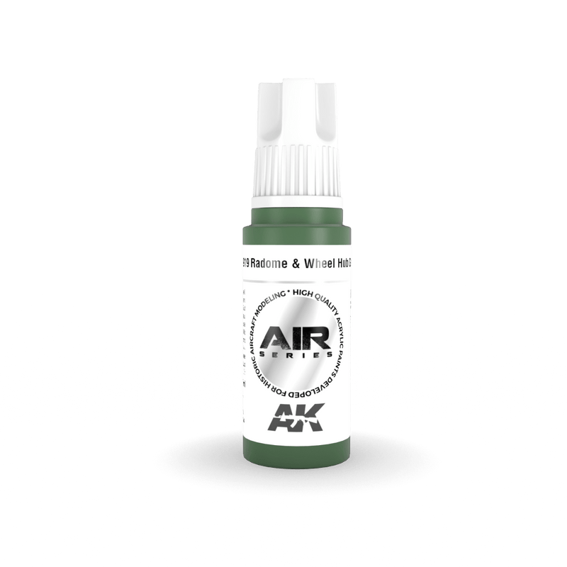 AK Interactive 3rd Gen Acrylic Radome & Wheel Hub Green AK11919