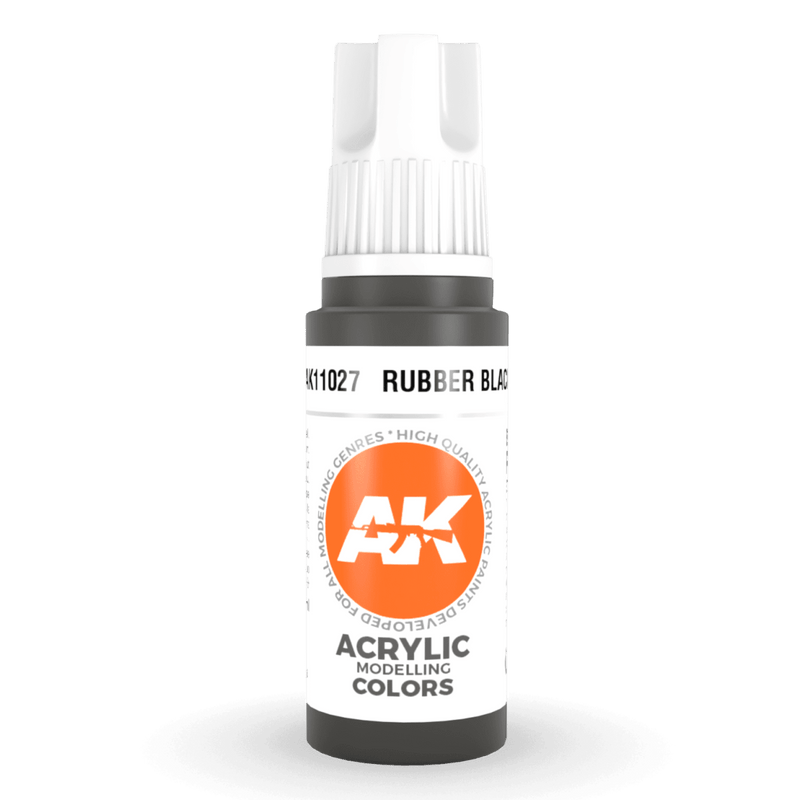 AK Interactive 3rd Gen Acrylic - Rubber Black 17ml AK11027