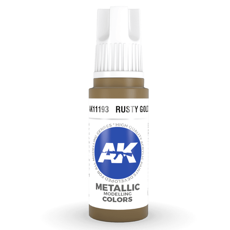 AK Interactive 3rd Gen Acrylic - Rusty Gold 17ml AK11193