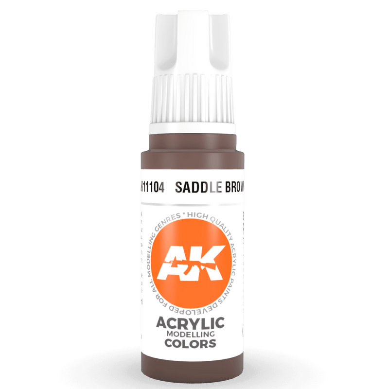 AK Interactive 3rd Gen Acrylic - Saddle Brown 17ml AK11104