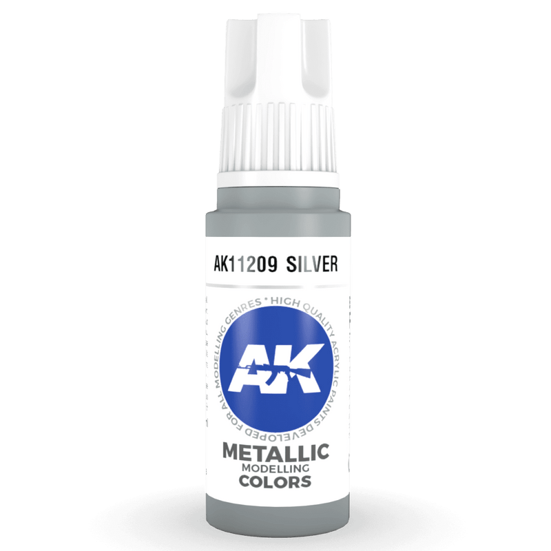 AK Interactive 3rd Gen Acrylic - Silver 17ml AK11209