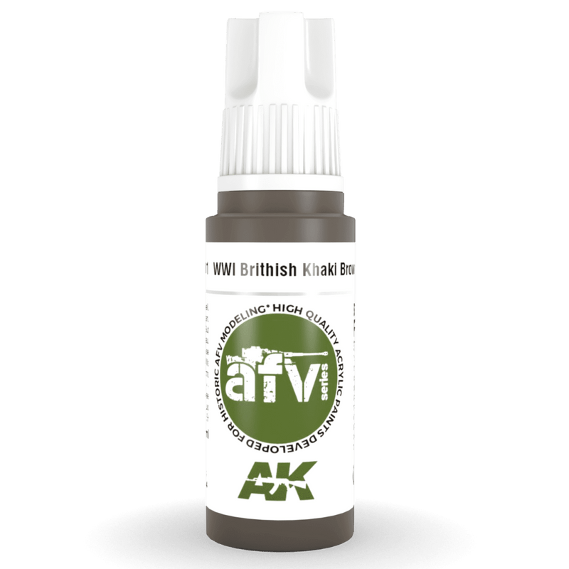 AK Interactive 3rd Gen Acrylic - WWI British Khaki Brown Base 17ml AK11301