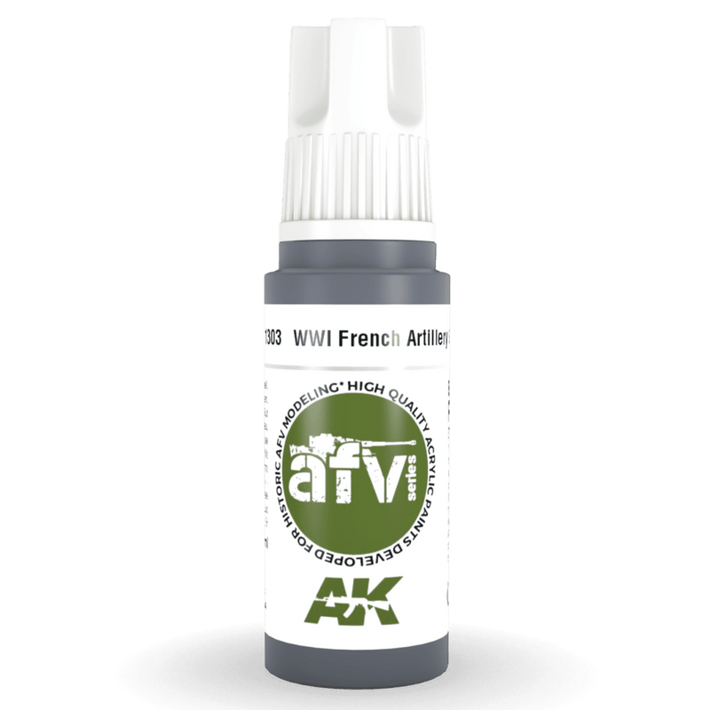 AK Interactive 3rd Gen Acrylic - WWI French Artillery Grey 17ml AK11303