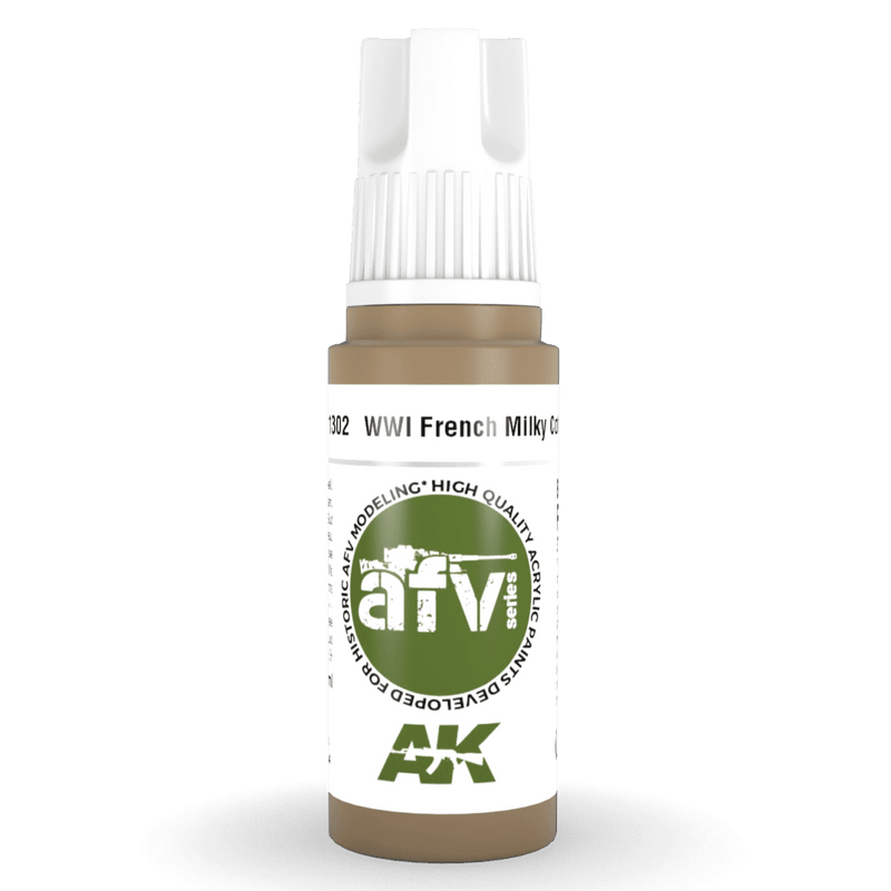 AK Interactive 3rd Gen Acrylic - WWI French Milky Coffee 17ml AK11302