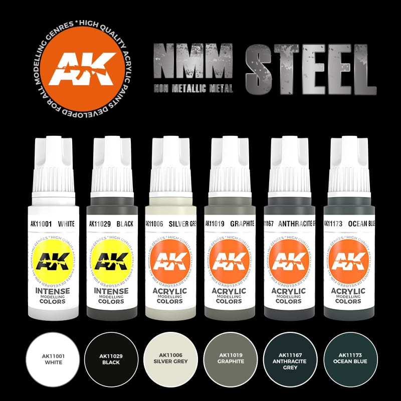 AK Interactive 3rd Gen Acrylics Non-Metallic Metal: Steel AK11601