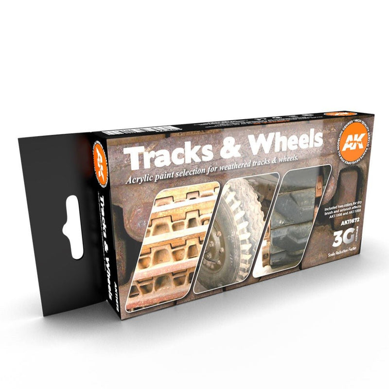 AK Interactive 3rd Gen AFV Paint Set - Tracks & Wheels