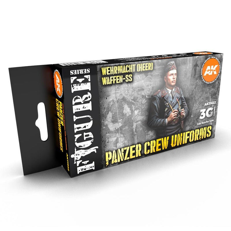 AK Interactive 3rd Gen Figure Paint Set - Panzer Crew Black Uniforms Set