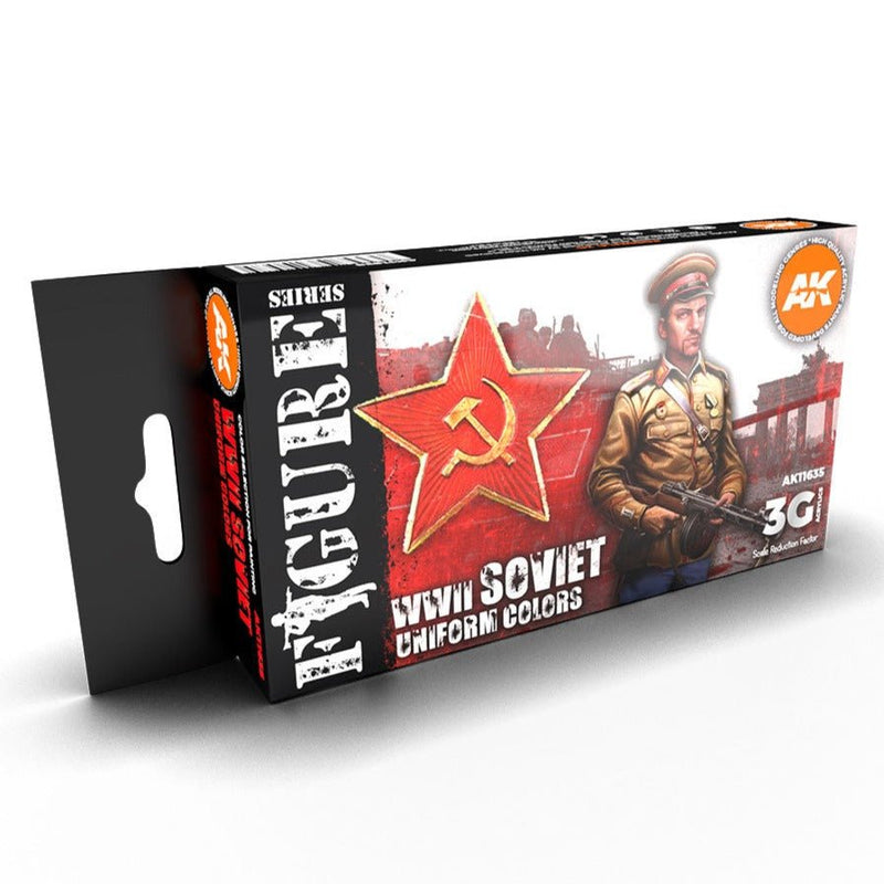 AK Interactive 3rd Gen Figure Paint Set - Soviet WWII Uniform Colors