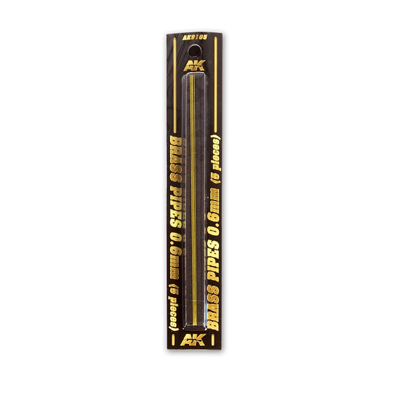 AK Interactive - Brass Pipes 0.6mm, 5 Units AK9105