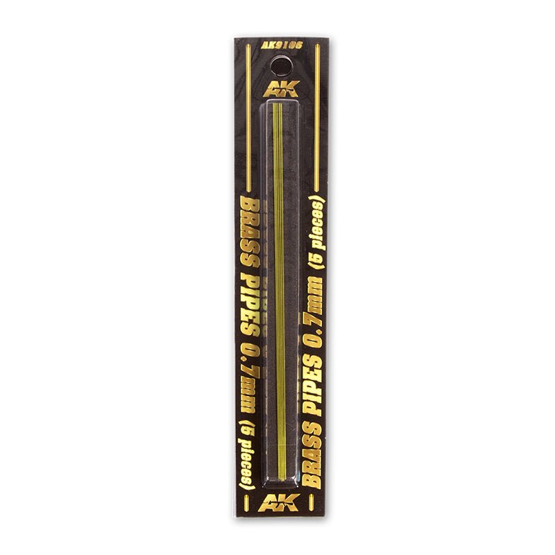 AK Interactive - Brass Pipes 0.7mm, 5 Units AK9106