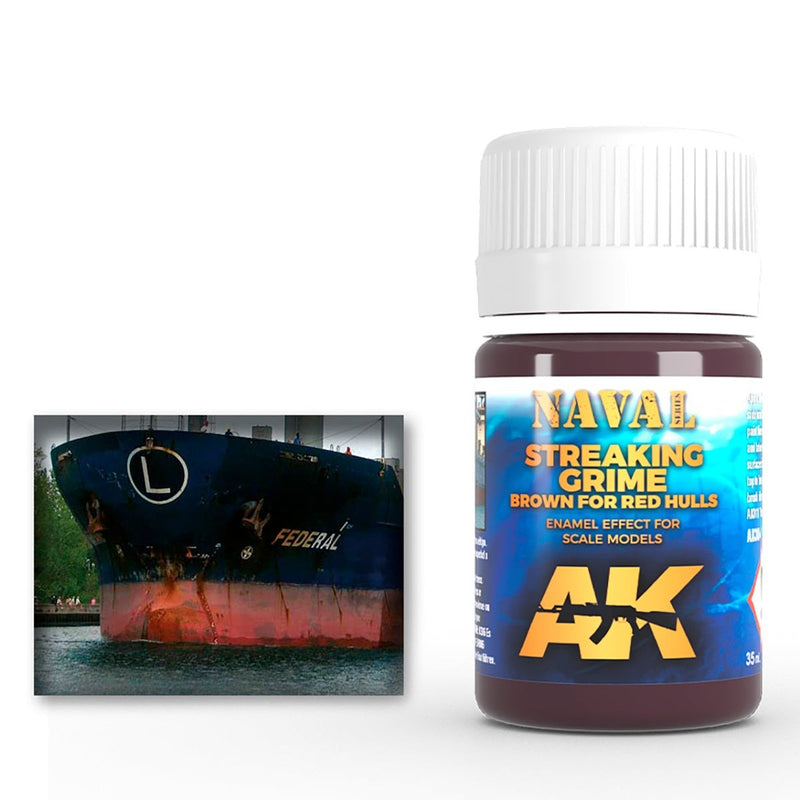 AK Interactive Brown Streaking Grime for Red Hulls 35ml AK304