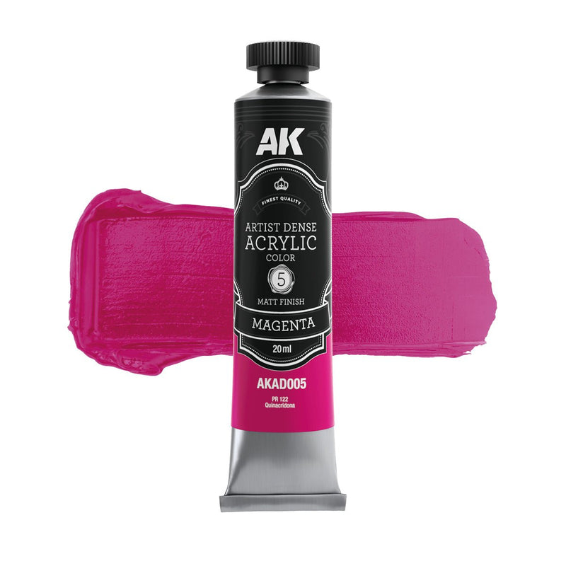 AK Interactive Dense Acrylic Primary & Secondary Set (6 tubes 20ml)