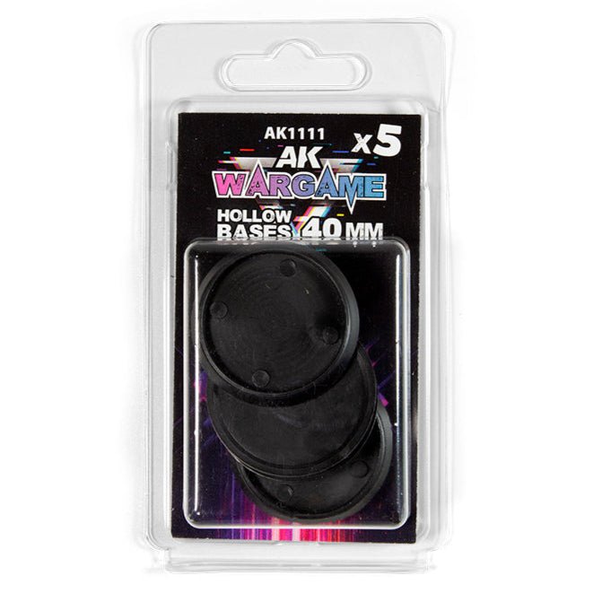 AK Interactive - Hollow Round Bases 40mm x 5