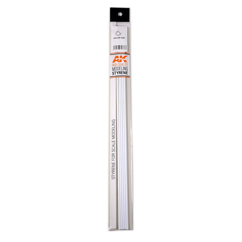 AK Interactive - Hollow Tube 2mm Diameter x 350mm -Styrene Strip