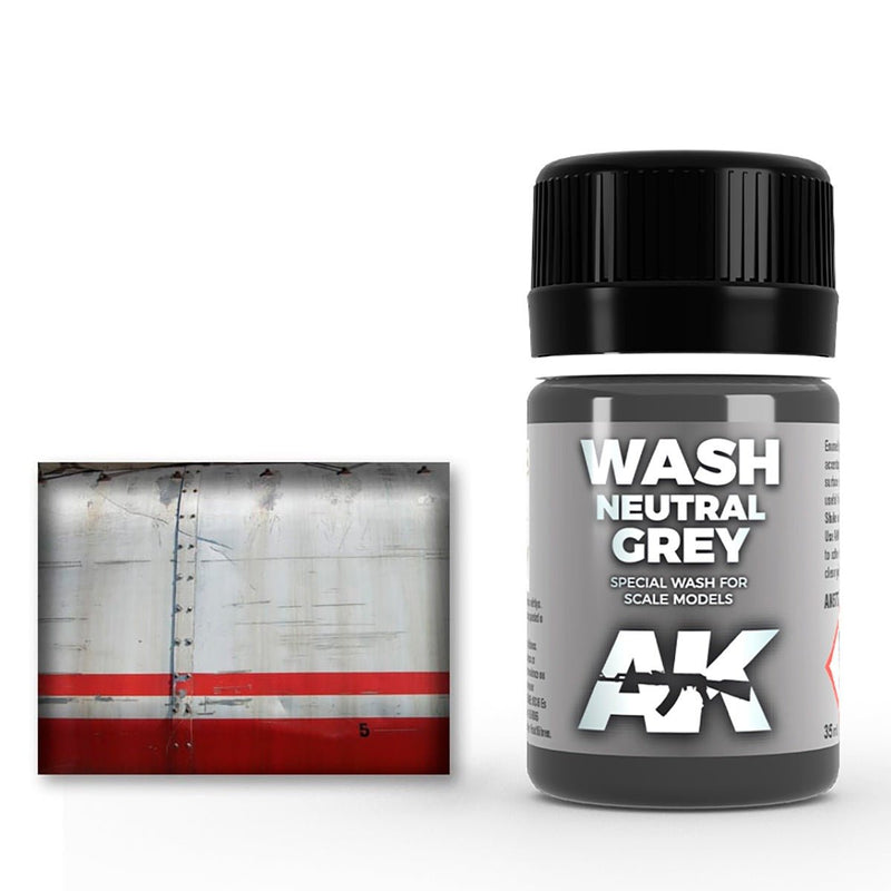 AK Interactive Neutral Grey for White/Black Wash 35ml AK677