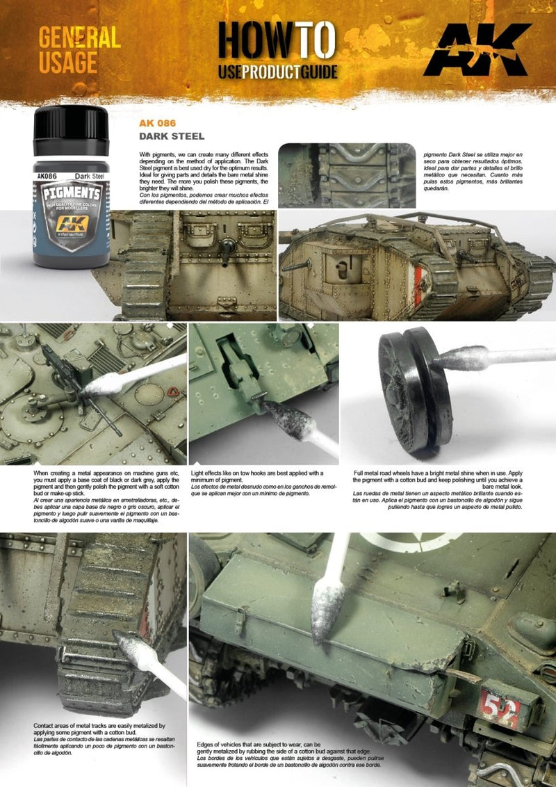 AK Interactive Pigment - Dark Steel AK086