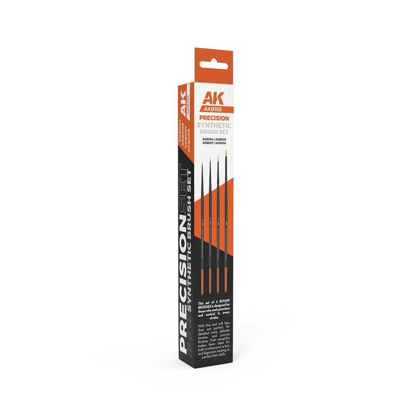 AK Interactive Precision Brushes Set (4 brushes)