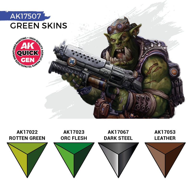 AK Interactive Quick Gen Set - Green Skins AK17507