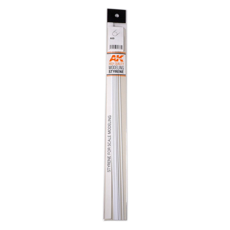 AK Interactive - Rod 1.00 Diameter x 350mm - Styrene Strip