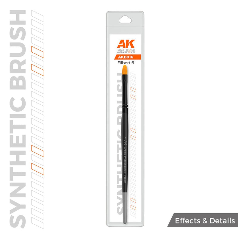 AK Interactive SYNTHETIC BRUSH - FILBERT 6