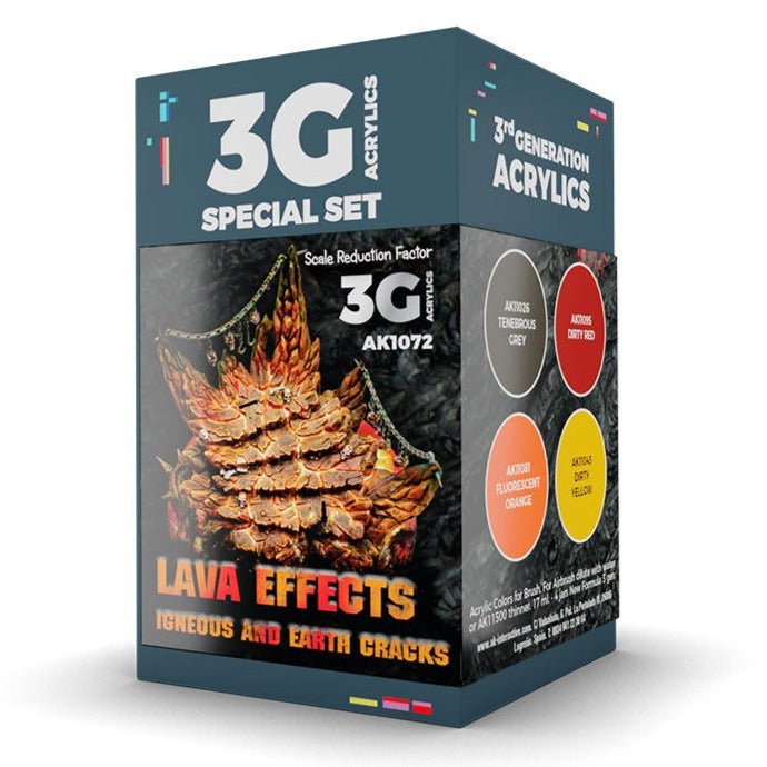 AK Interactive Wargame Color Set: Lava Effects (AK1072)