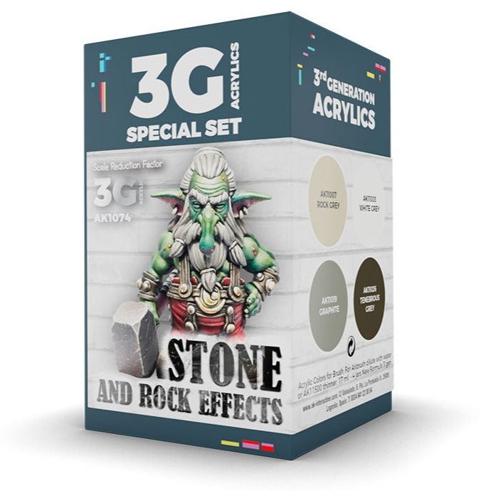 AK Interactive Wargame Color Set: Stone and Rock Effects (AK1074)