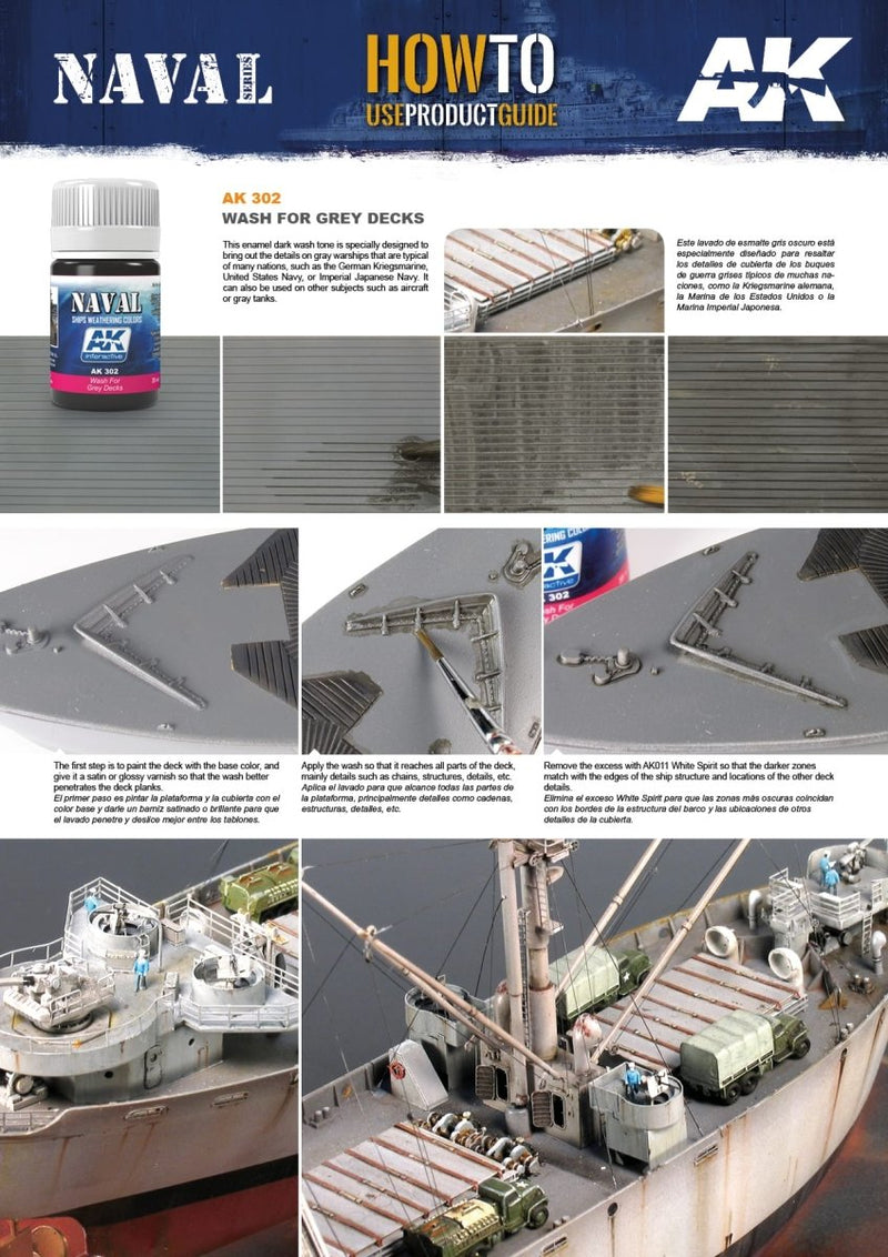 AK Interactive - Wash For Grey Decks