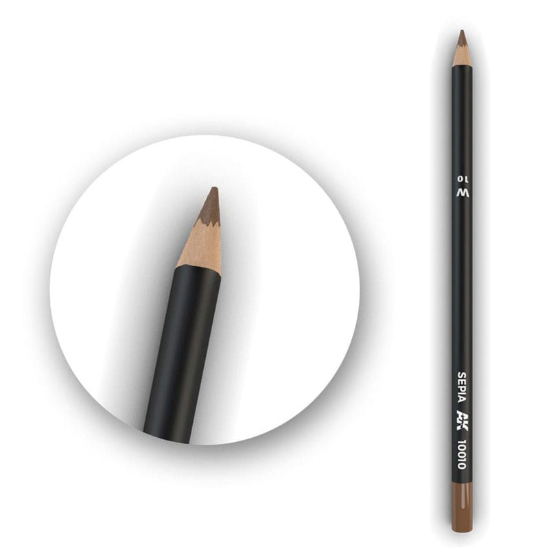 AK Interactive Watercolor Pencil Sepia AK10010