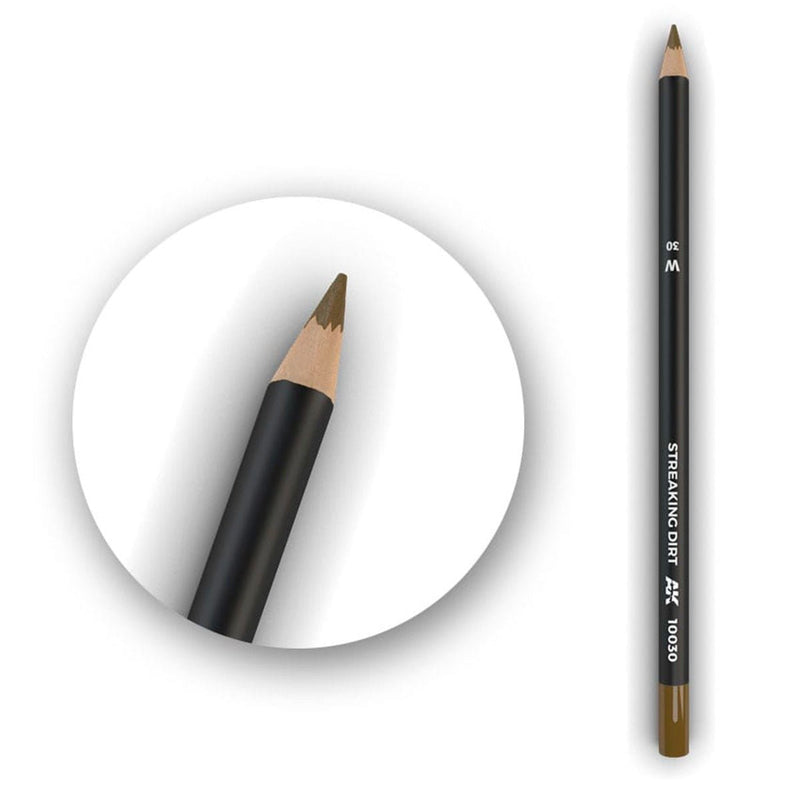 AK Interactive Watercolor Pencil Streaking Dirt AK10030
