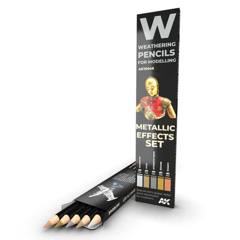 AK Interactive Watercolor Pencils Set - Metallics AK10046