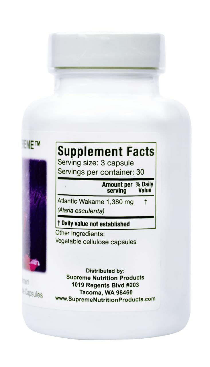 Supreme Nutrition Alaria Supreme Wakame Capsules – 90 Veggie Caps (2-Pack)