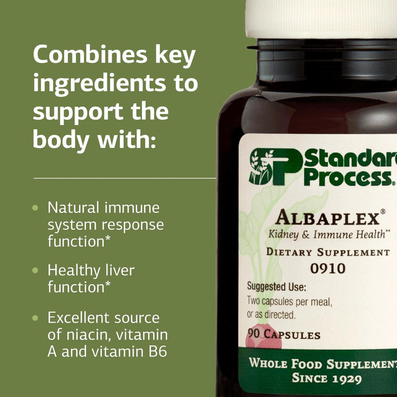 Standard Process Albaplex – Liver & Immune Health Supplement | Non-Dairy | 90 Capsules (45 Servings)