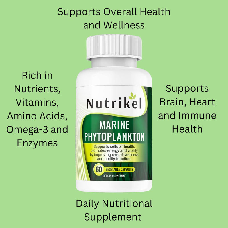 Marine Phytoplankton Omega-3 Supplement – Plant-Based Algae Capsules | 1,000mg | 60 Vegan Capsules
