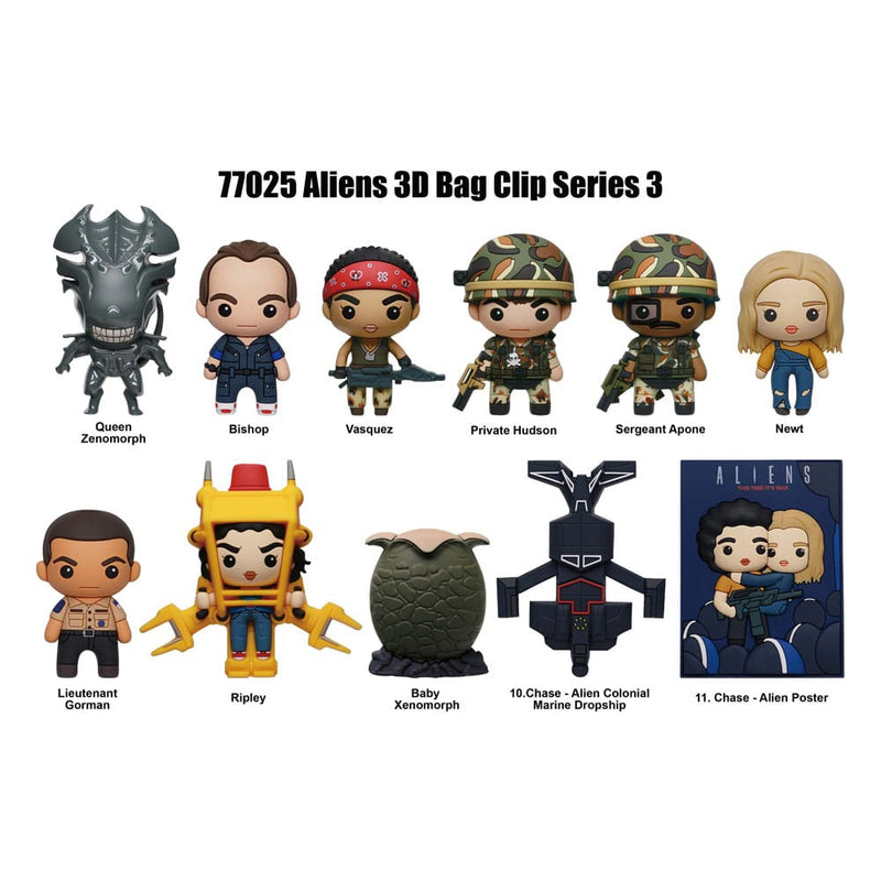 Alien 3D PVC Bag Clip Series 3