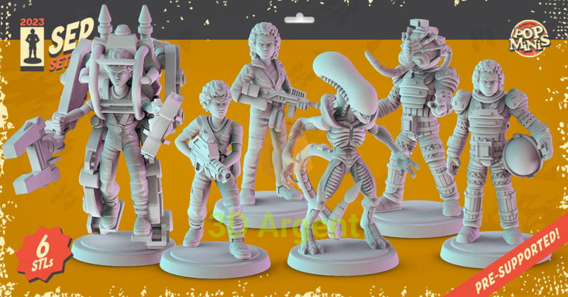 Alien Figures compatible D&D DragonLance Miniatures Pop Minis