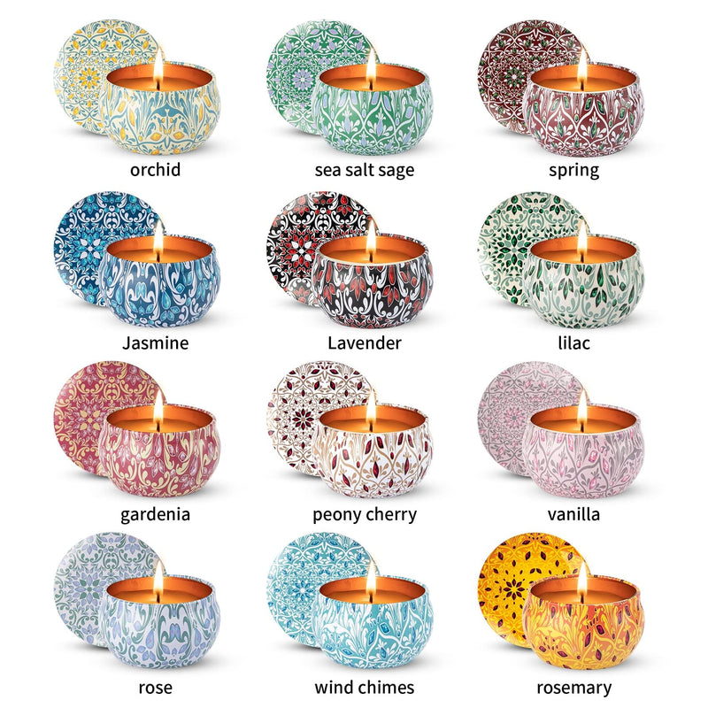 Alikiai Scented Candles for Women – 12 Pack Soy Wax Gift Set