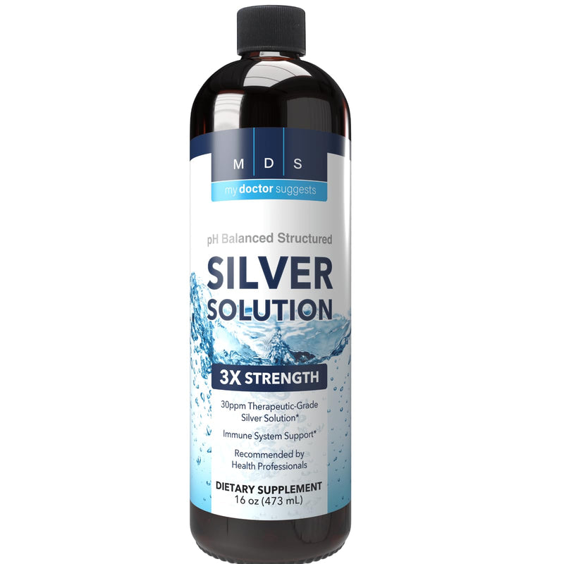 My Doctor Suggests Alkaline Structured Silver Liquid 30ppm – Immune & Gut Support (16 oz)