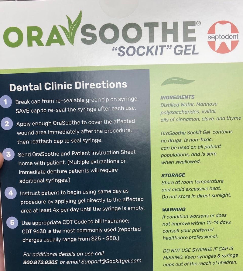 Orasoothe SOCKIT Gel 10g Tube with 1 Extra Spark Dental Co Applicator Tube | Canker Sore Relief