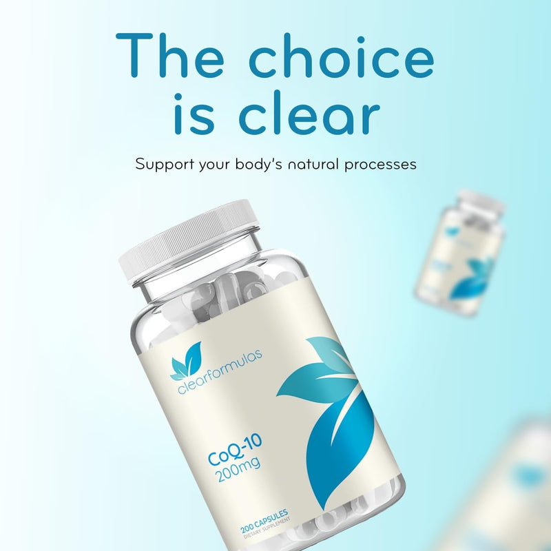 Quick Absorption CoQ10 200mg - Coenzyme Q10 200mg Potent Antioxidant for Heart Energy and Aging Support - High Stability CoQ10 Ubiquinone Capsules - Made in a cGMP US Lab (200 Servings)