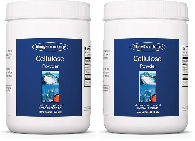 Allergy Research Group Cellulose Powder - Microcrystalline Cellulose, 2000mg Insoluble Fiber - 8.8 oz (Pack of 2)
