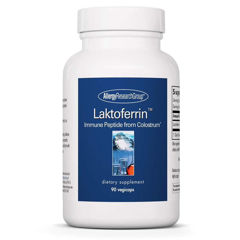 Allergy Research Group Laktoferrin Supplement - Lactoferrin 350mg, Bovine Colostrum, Immune Peptide, Iron, Vegicaps - 90 Count
