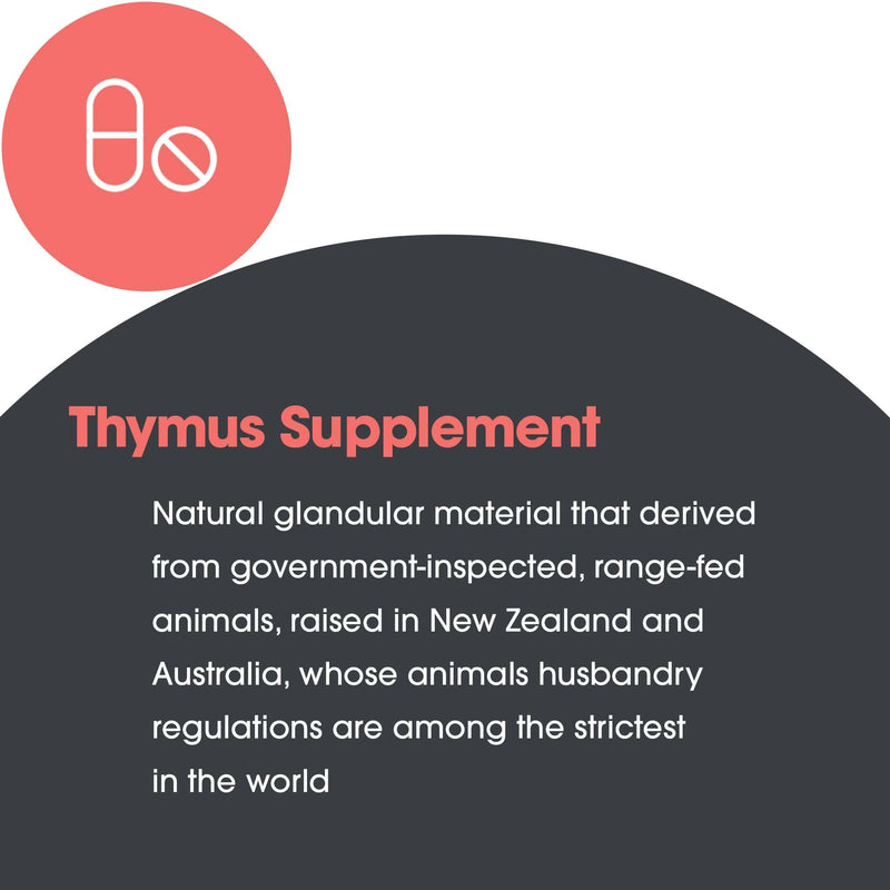 Allergy Research Group Thymus Glandular – 1000mg Ovine Thymus, Hypoallergenic, 75 Count