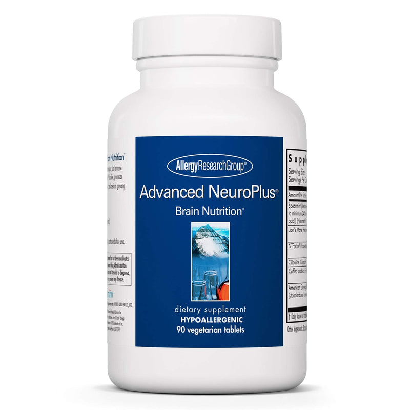 Allergy Research Group Advanced NeuroPlus Supplement - Memory & Focus Support, for Brain Function Health, Lion's Mane, Vegetarian Capsules - 90 Count