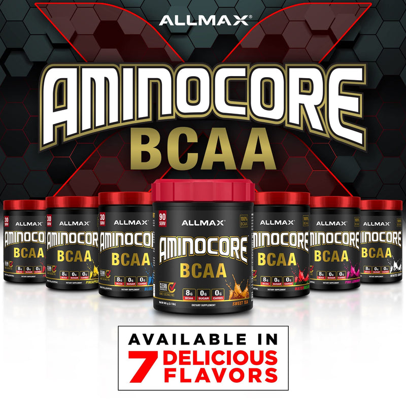 ALLMAX AMINOCORE BCAA Pineapple Mango – 945 g, 90 Servings, Sugar Free | No Fillers