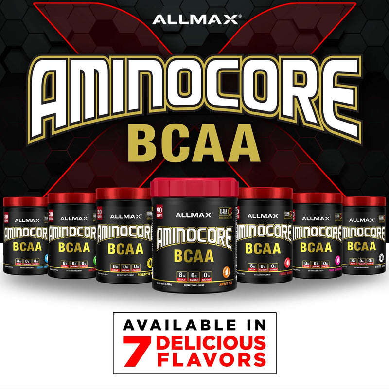 ALLMAX AMINOCORE BCAA Pineapple Mango – 945 g, 90 Servings, Sugar Free | No Fillers