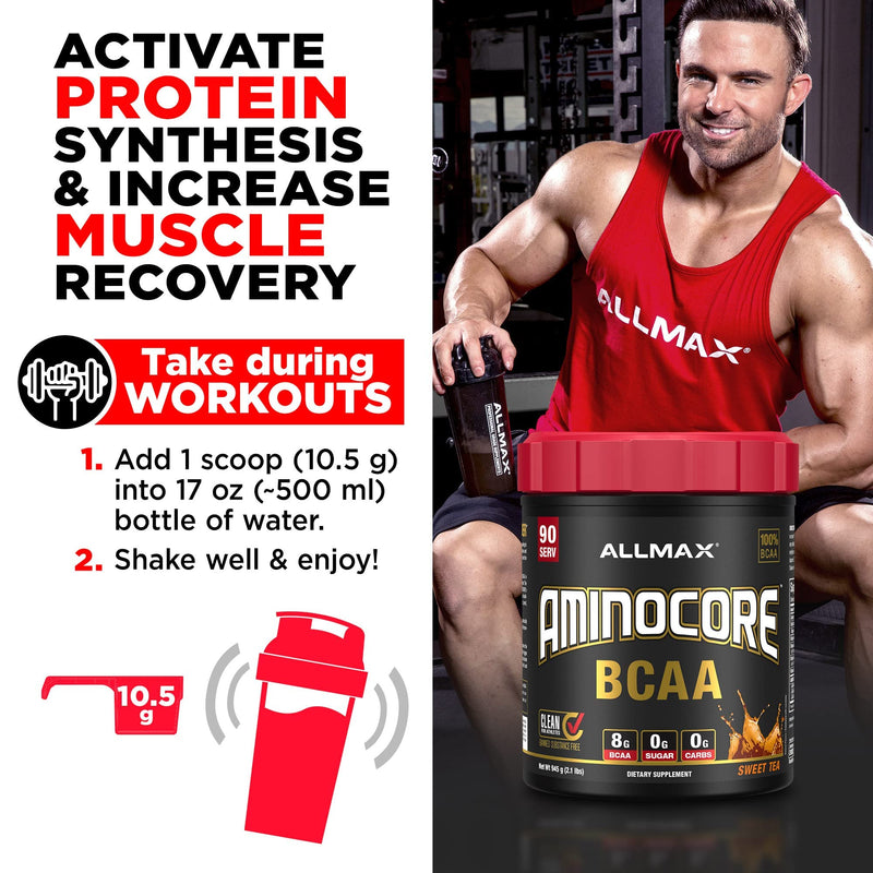 ALLMAX AMINOCORE BCAA – 8G BCAAs | Pink Lemonade, Gluten Free | 315g