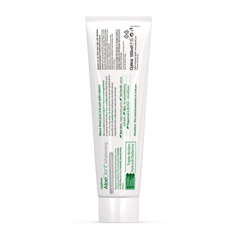 AloeDent Whitening 100 ml Aloe Vera Plus Silica Fluoride-Free Toothpaste - Pack of 3